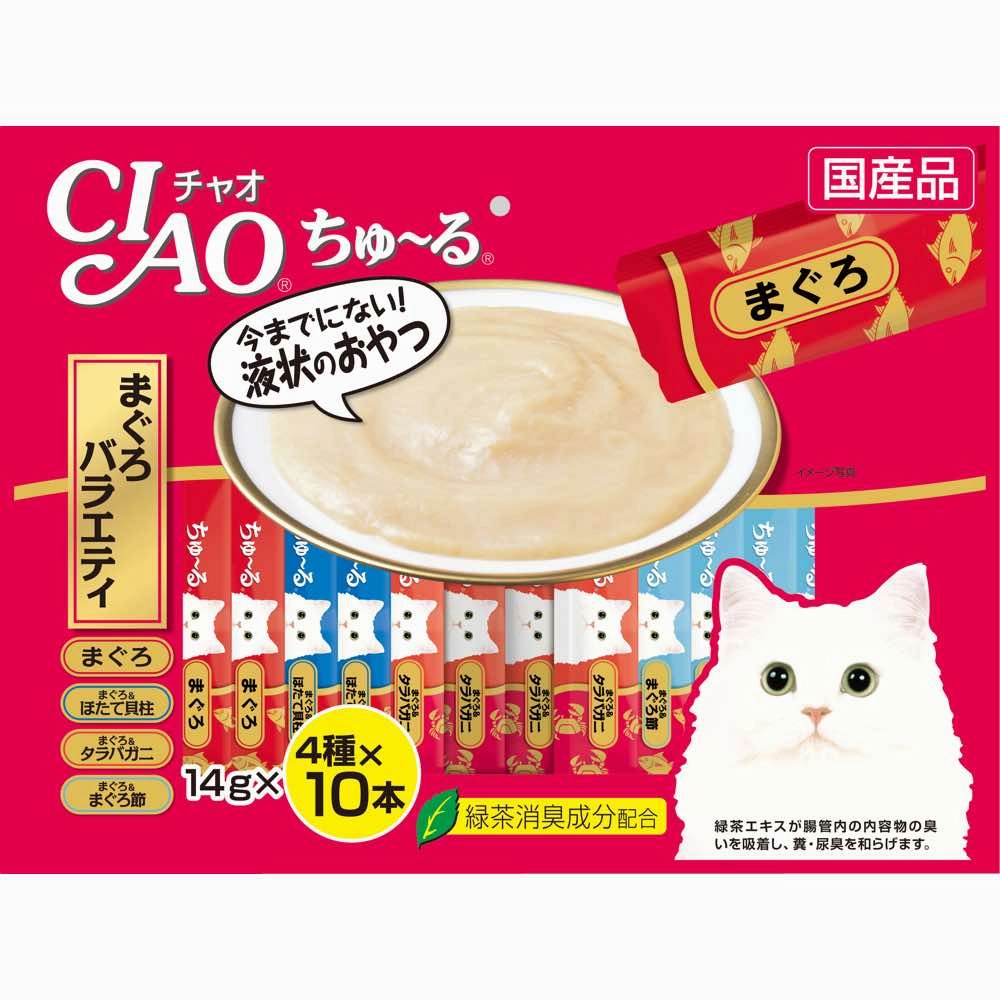 10% OFF: Ciao ChuRu Tuna Scallop Jumbo Mix Liquid Cat Treats 560g
