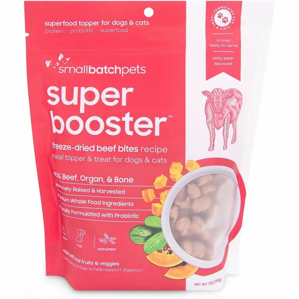10% OFF: Smallbatch Super Booster Freeze Dried Beef Bites Cat & Dog Treats 7oz