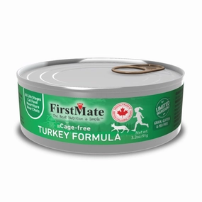 15% OFF: FirstMate Grain Free Cage Free Turkey Formula Canned Cat Food 91g