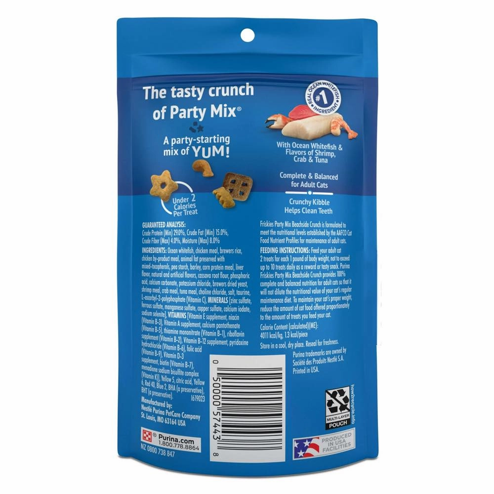 15% OFF: Friskies Party Mix Beachside Crunch Cat Treats 60g