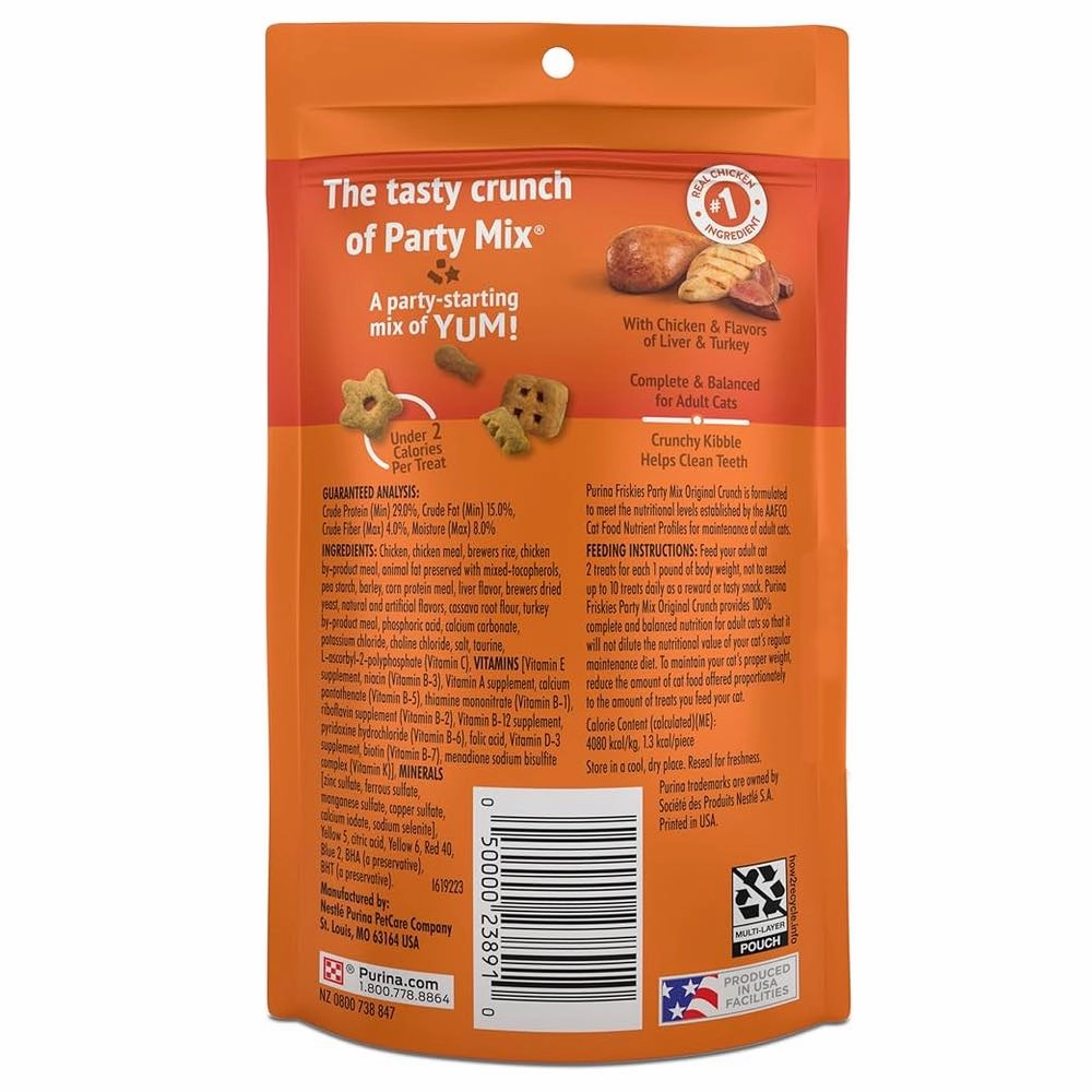15% OFF: Friskies Party Mix Original Crunch Cat Treats 60g