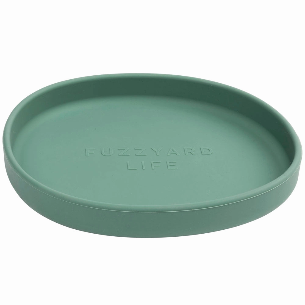 15% OFF: FuzzYard Life Silicone Dish Cat Bowl (Myrtle Green)