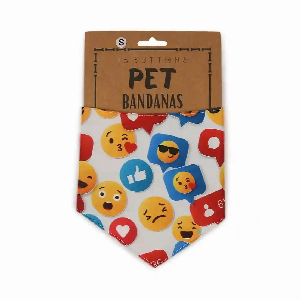 15buttons Emoji Bandana for Dogs