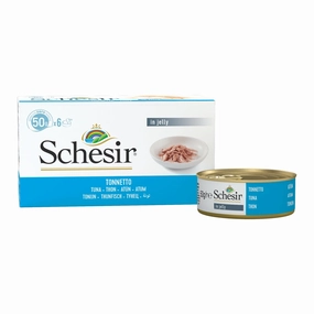 18% OFF: Schesir Tuna in Natural Jelly Adult Canned Cat Food Multipack 50g x 6