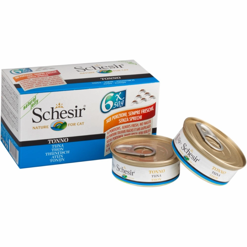 18% OFF: Schesir Tuna in Natural Jelly Adult Canned Cat Food Multipack 50g x 6