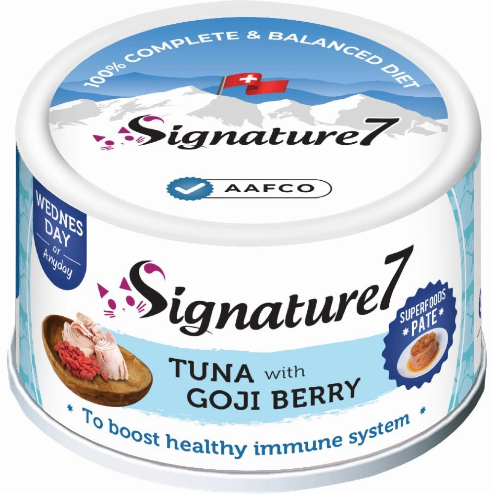 18% OFF: Signature7 Tuna With Goji Berry Pate (Wed) Canned Cat Food 80g
