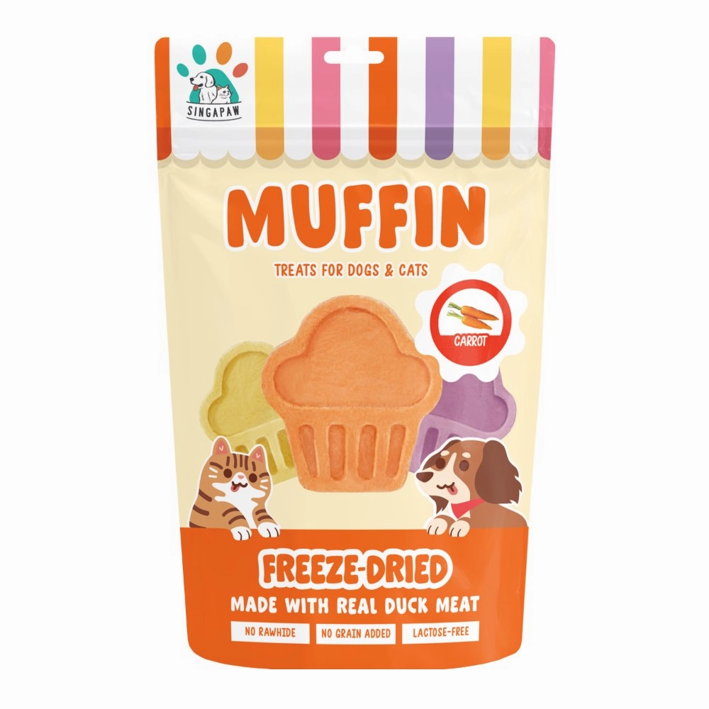 18% OFF: Singapaw Muffin Duck Freeze-Dried Treats For Cats & Dogs 100g