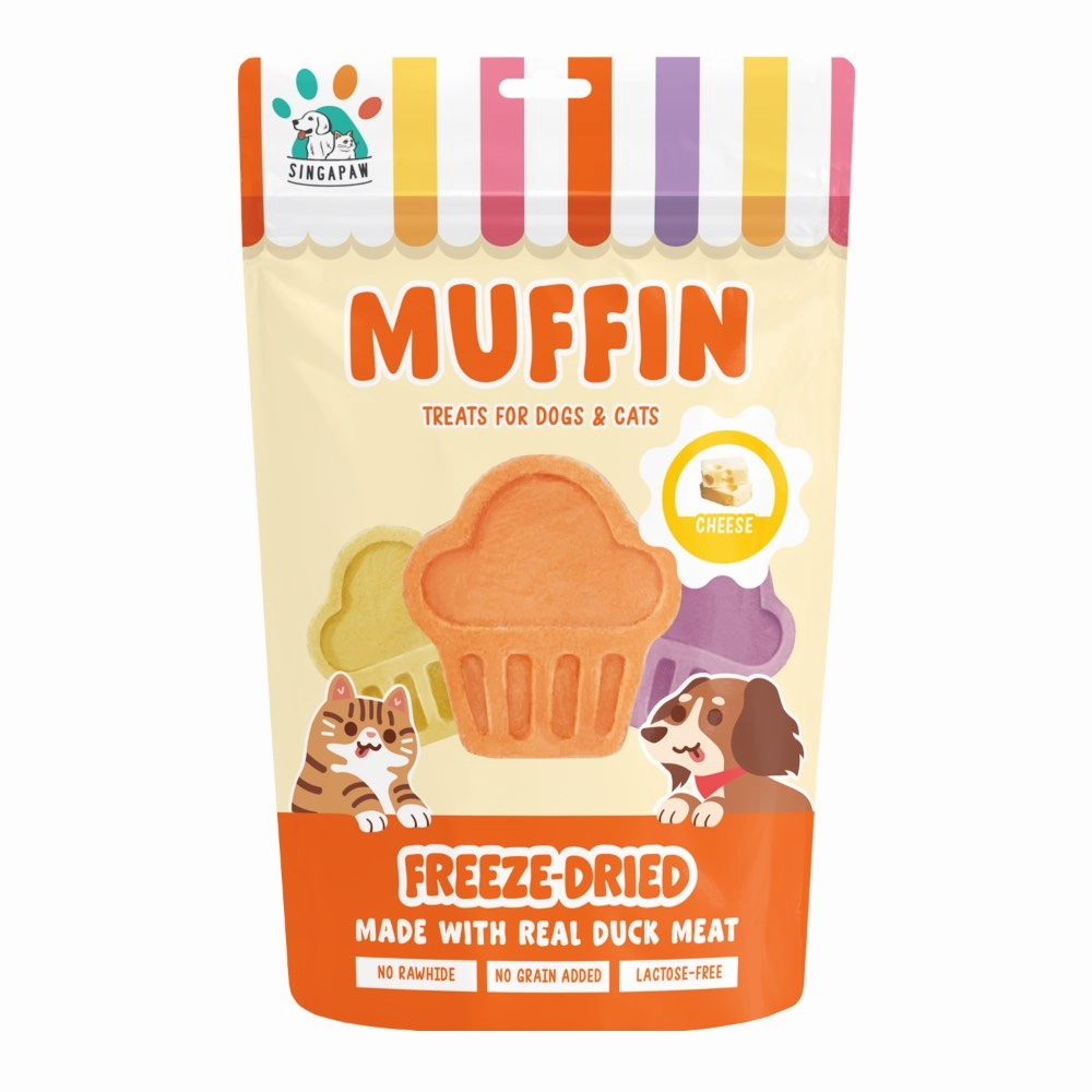 18% OFF: Singapaw Muffin Duck Freeze-Dried Treats For Cats & Dogs 100g