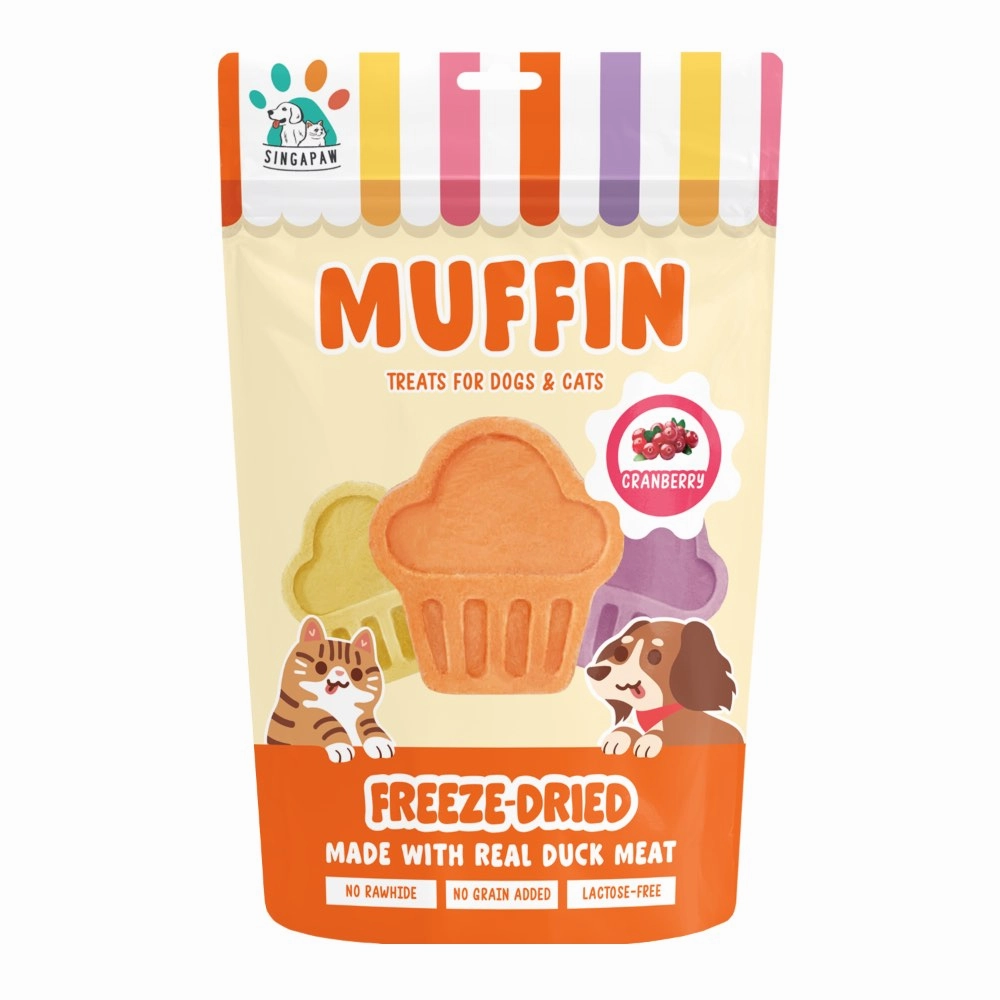 18% OFF: Singapaw Muffin Duck Freeze-Dried Treats For Cats & Dogs 100g