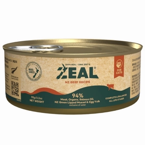 18% OFF: Zeal Beef Recipe Grain-Free Canned Cat Food 90g