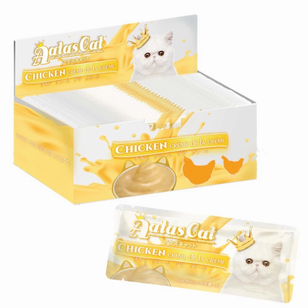 20 FOR $13: Aatas Cat Creme De La Creme Chicken Liquid Cat Treat 16gx20 (1box)