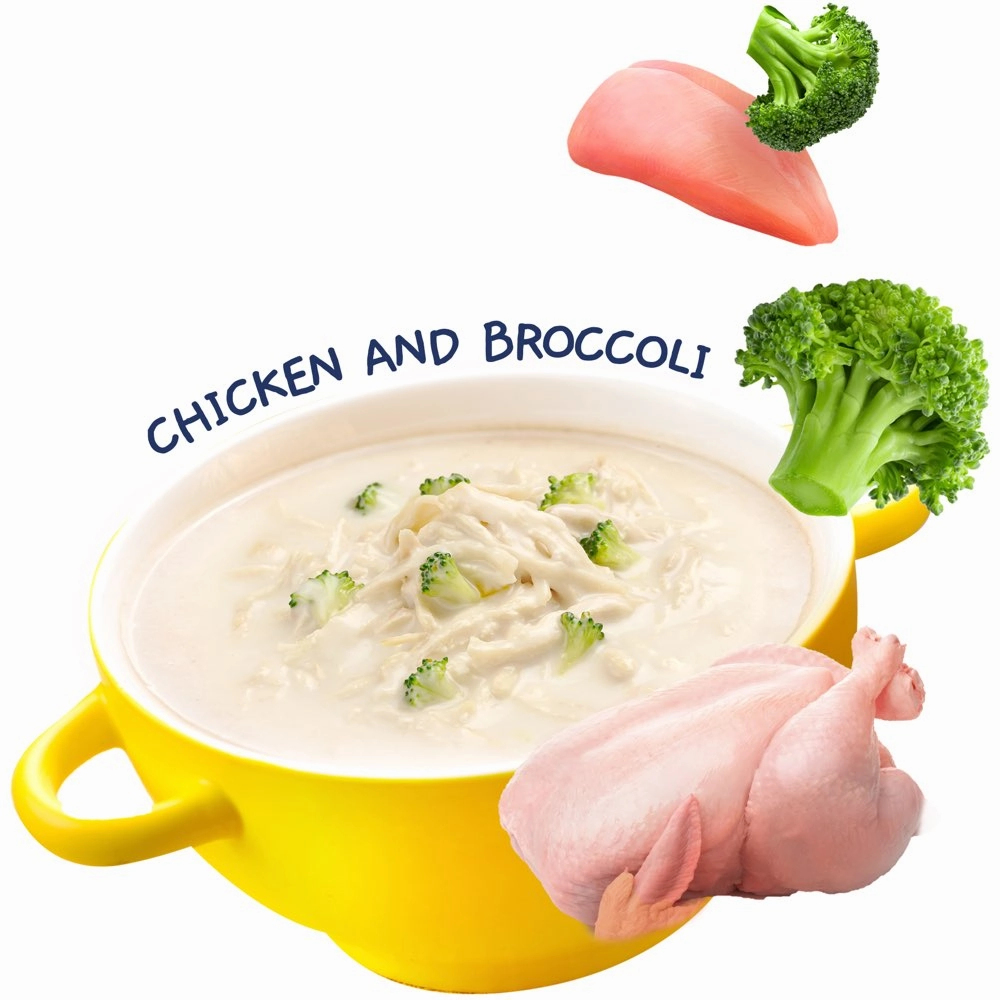 20% OFF: Moochie Creamy Broths With Chicken & Broccoli Grain-Free Pouch Cat Food 40g x 16