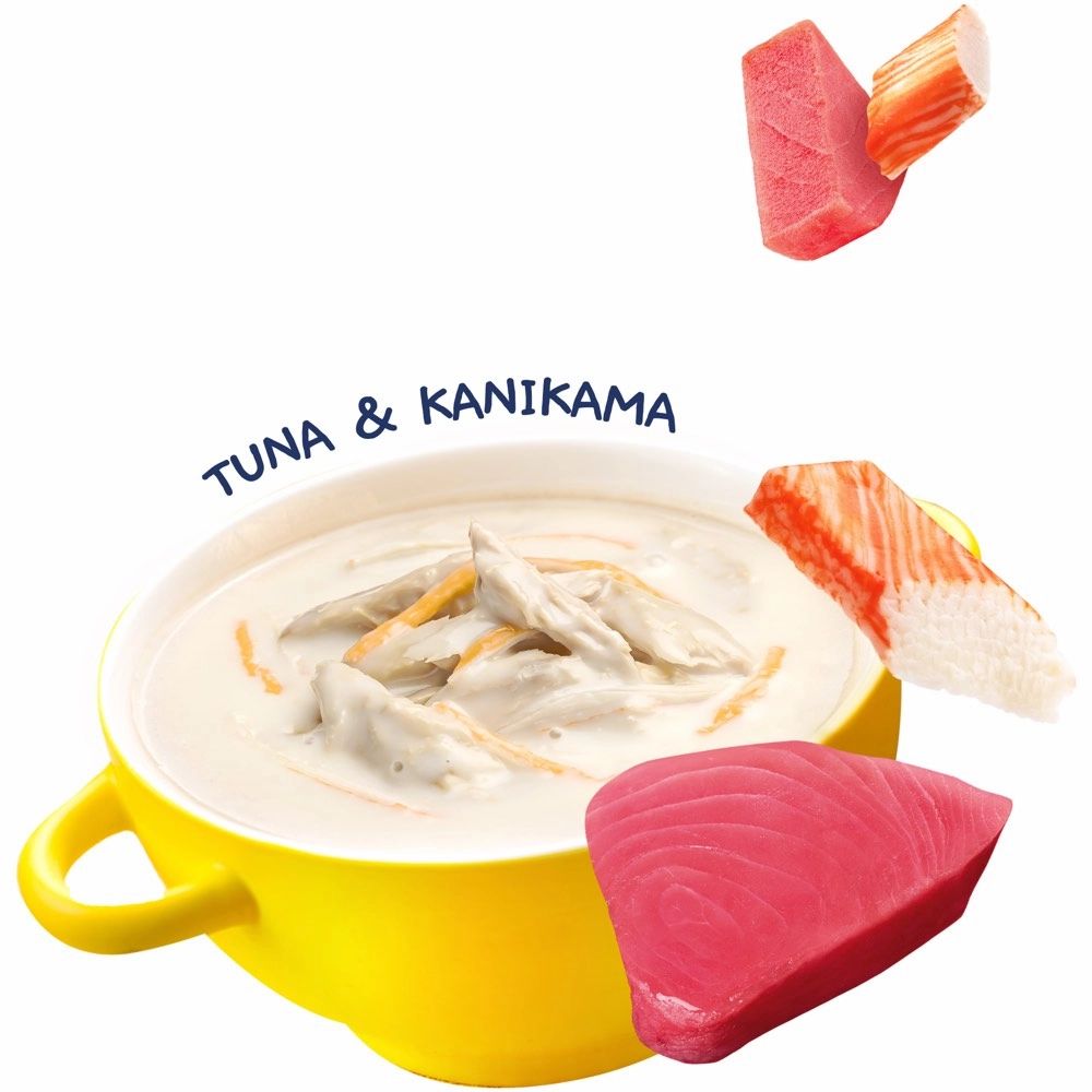 20% OFF: Moochie Creamy Broths With Tuna & Kanikama Grain-Free Pouch Cat Food 40g x 16
