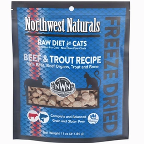 20% OFF: Northwest Naturals Beef & Trout Freeze-Dried Raw Cat Food 11oz