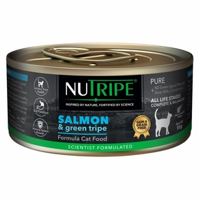 20% OFF: Nutripe Pure Salmon & Green Tripe Gum & Grain-Free Canned CAT Food 95g