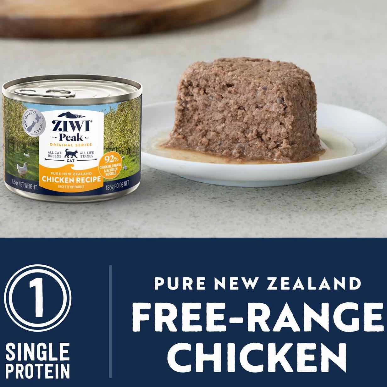 20% OFF: Ziwi Peak Chicken Grain-Free Canned Cat Food 185g