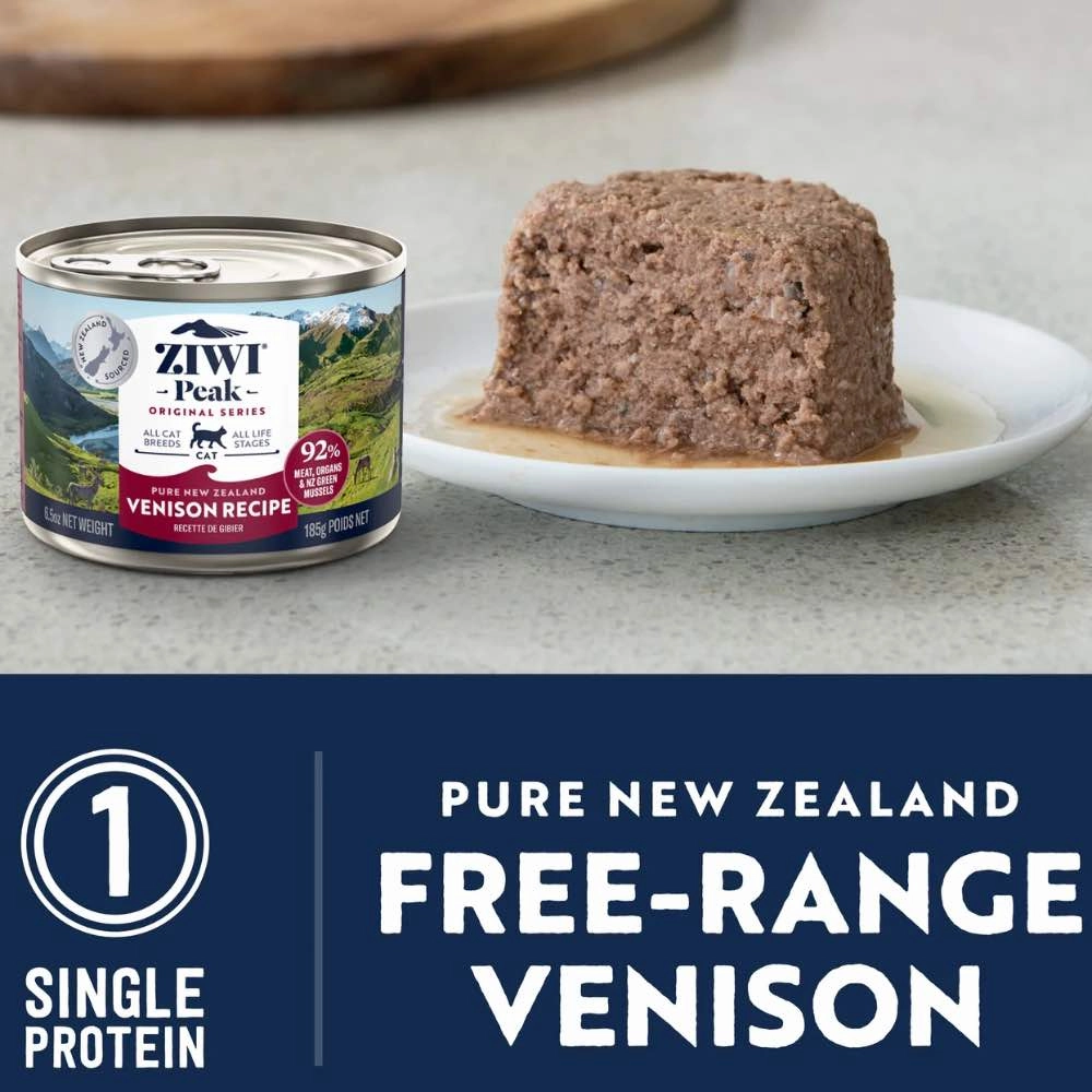20% OFF: Ziwi Peak Venison Grain-Free Canned Cat Food 185g
