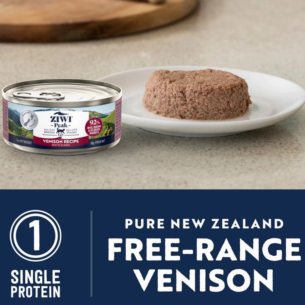 20% OFF: Ziwi Peak Venison Grain-Free Canned Cat Food 85g