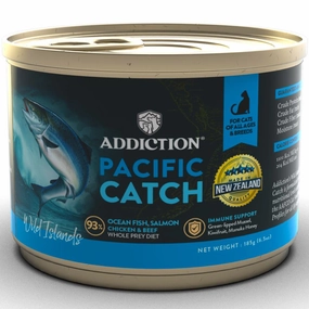 23% OFF: Addiction Wild Islands Pacific Catch Ocean Fish, Salmon, Chicken & Beef Grain-Free Canned Cat Food 185g