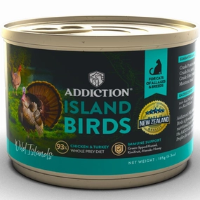 23% OFF (Exp 7Aug25): Addiction Wild Islands Island Birds Chicken & Turkey Grain-Free Canned Cat Food 185g