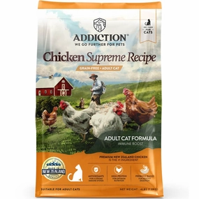 25% OFF   FREE CANNED FOOD/SCOOP: Addiction Chicken Supreme Grain-Free Adult Dry Cat Food