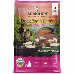 25% OFF   FREE CANNED FOOD/SCOOP: Addiction Duck Royale Grain-Free Dry Cat Food