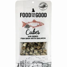 25% OFF (Exp 30Sep25): Food For The Good Fish Skin With Salmon Cubes Air-Dried Treats For Cats & Dogs 120g
