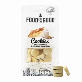 25% OFF: Food For The Good Chicken & Goat Milk Cookies Freeze Dried Treats For Cats & Dogs 70g