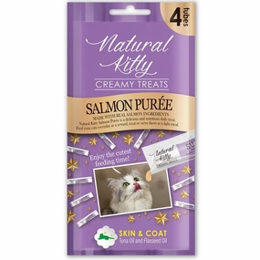 25% OFF: Natural Kitty Functional Skin & Coat Care Salmon Pure Creamy Liquid Cat Treats 48g