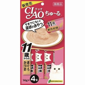 3 FOR $16: Ciao ChuRu Skipjack Tuna With Collagen Liquid Cat Treat 56g