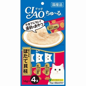 3 FOR $16: Ciao ChuRu White Meat Tuna & Scallop Liquid Cat Treat 56g