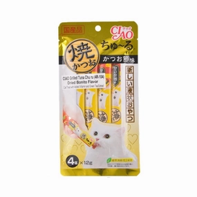 3 FOR $16: Ciao Grilled Skipjack Tuna & Dried Bonito Liquid Cat Treat 48g