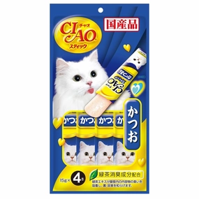 3 FOR $16: Ciao Stick Katsuo Tuna In Jelly Cat Treat 60g