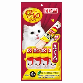 3 FOR $16: Ciao Stick Maguro Tuna In Jelly Cat Treat 60g
