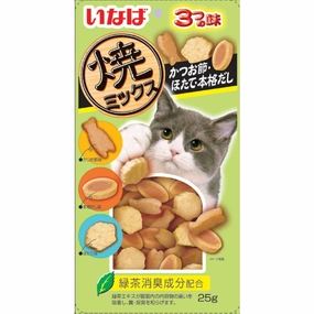 4 FOR $14: Ciao Soft Bits Mix Chicken Fillet & Tuna, Dried Bonito Scallop Flavor Cat Treats 25g