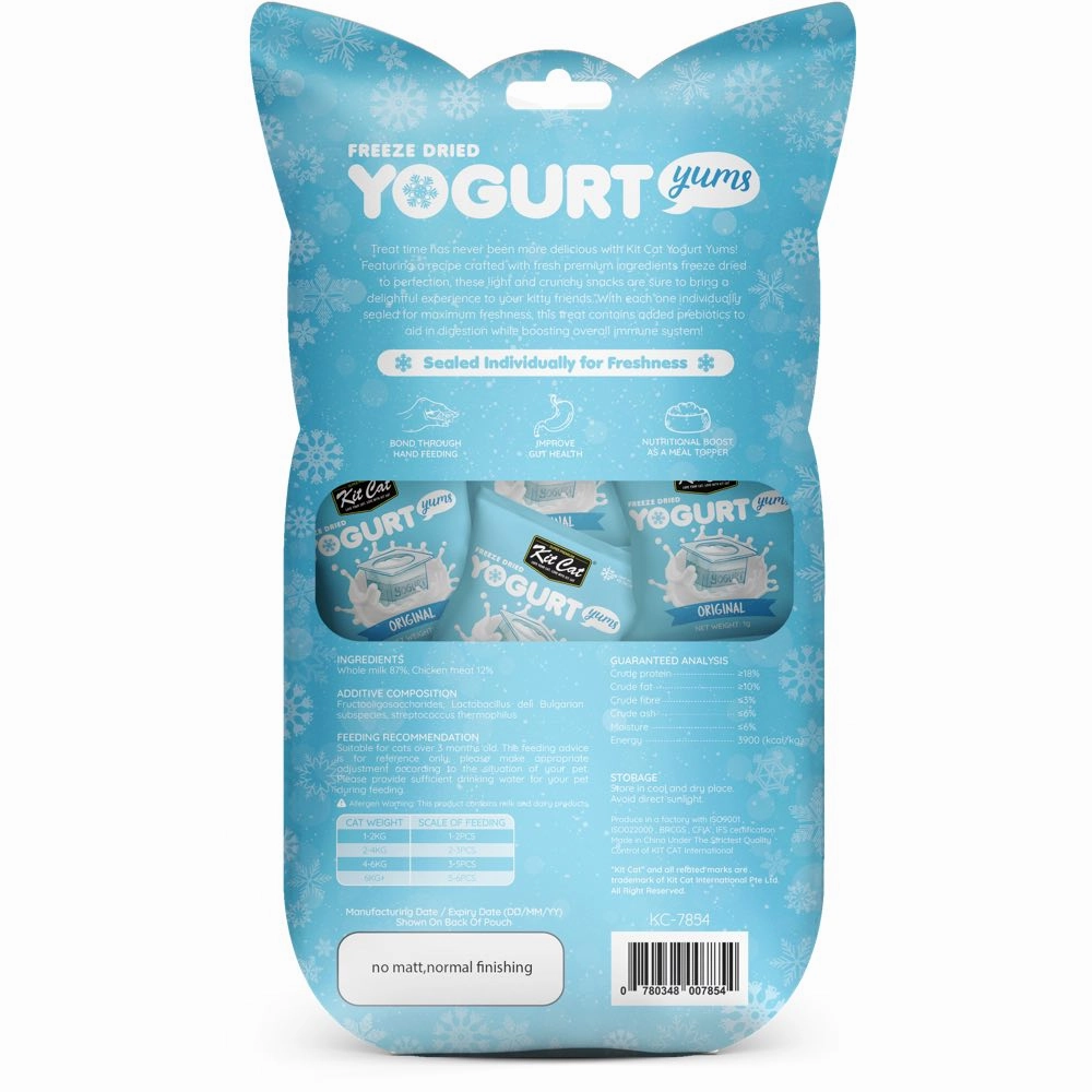 4 FOR $14: Kit Cat Yogurt Yums Original Grain-Free Freeze-Dried Cat Treats 10pc