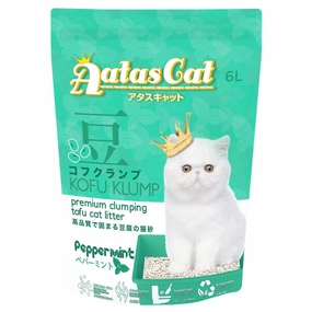 6 FOR $45: Aatas Cat Kofu Klump Tofu Cat Litter (Peppermint) 6L