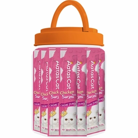 $10 OFF: Aatas Cat Creme Puree Chicken With Surimi Grain-Free Liquid Cat Treats 50pc