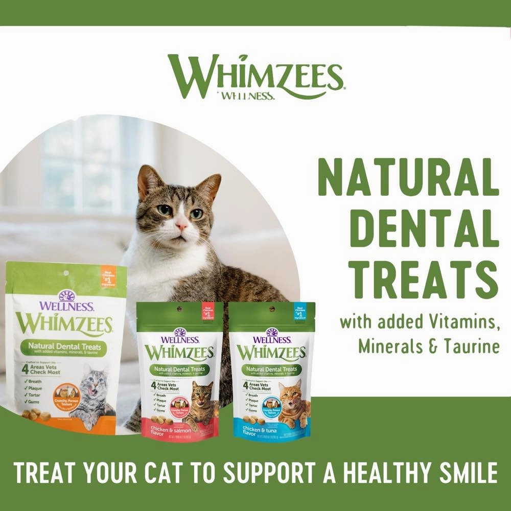$1 OFF: Whimzees Chicken & Tuna Flavour Dental Cat Treats