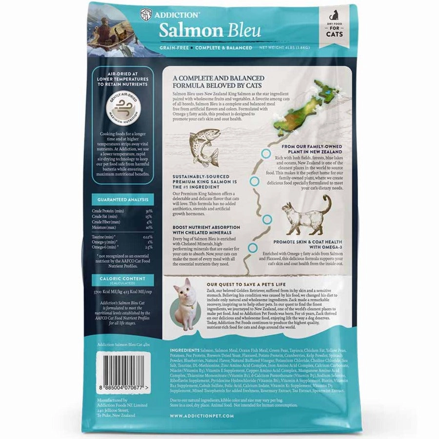 '26% OFF   FREE CANNED FOOD/SCOOP: Addiction Salmon Bleu Grain-Free Dry Cat Food