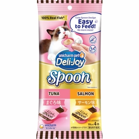 $2 OFF (Exp Oct 25): Unicharm Deli-Joy Spoon Tuna & Salmon Creamy Cat Treats 40g