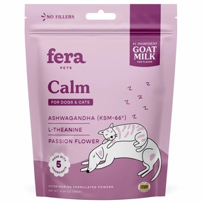 $5 OFF (Exp Sep 25): Fera Pets Calm Goat Milk Supplement Powder For Cats & Dogs 6.34oz