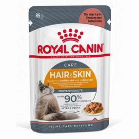 $9 OFF: Royal Canin Hair & Skin (Intense Beauty) Adult Pouch Cat Food 85g x12