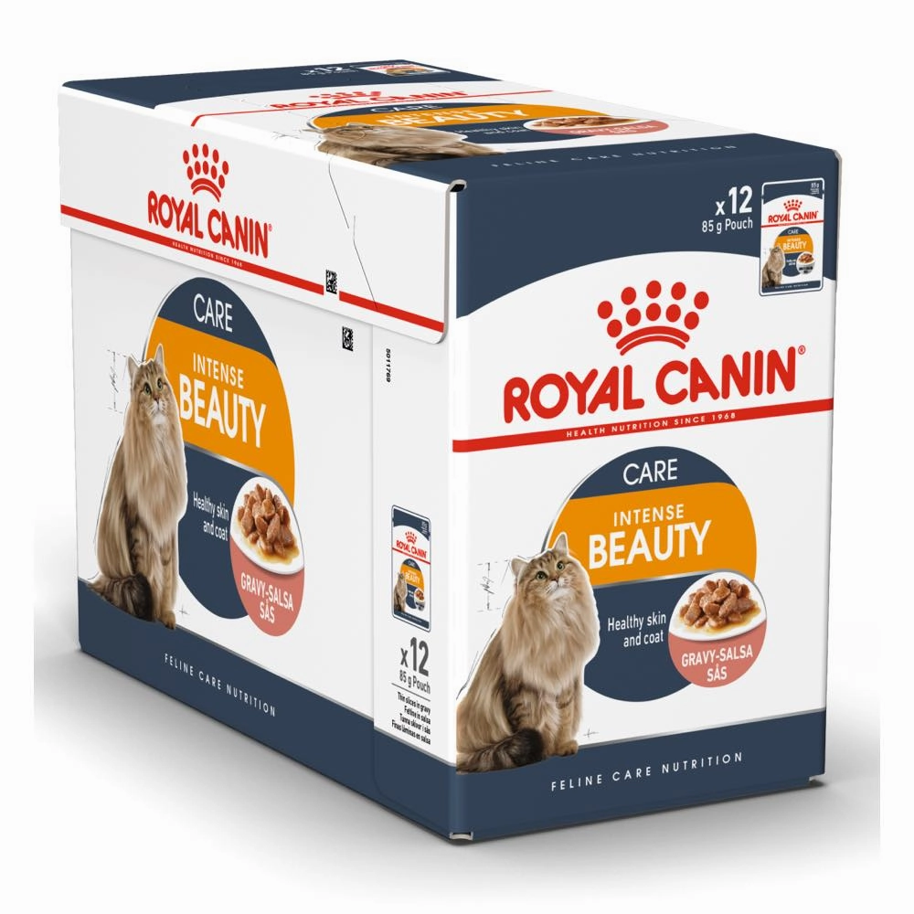 $9 OFF: Royal Canin Hair & Skin (Intense Beauty) Adult Pouch Cat Food 85g x12