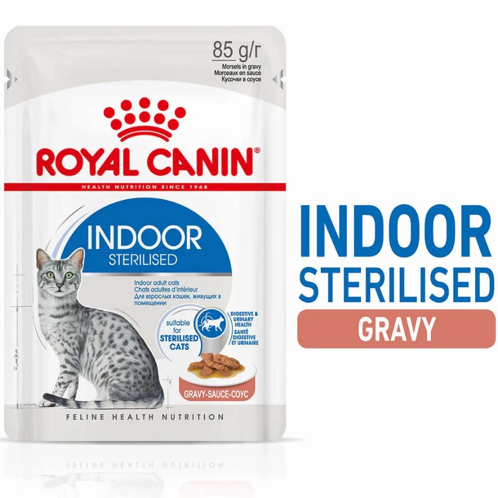 $9 OFF: Royal Canin Indoor in GRAVY Adult Pouch Cat Food 85g x 12