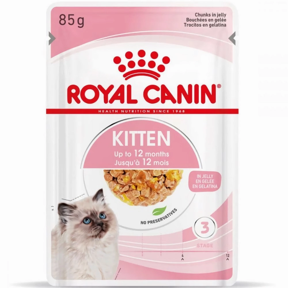 $9 OFF: Royal Canin Kitten JELLY Pouch Cat Food 85g x 12