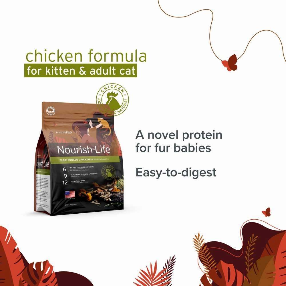 'BUNDLE DEAL': Nurture Pro Nourish Life Chicken Kitten & Adult Dry Cat Food