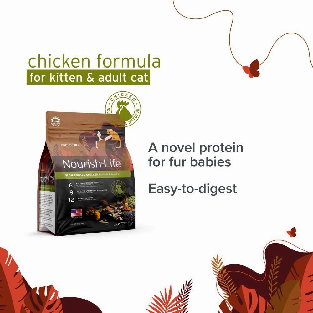 'BUNDLE DEAL': Nurture Pro Nourish Life Chicken Kitten & Adult Dry Cat Food