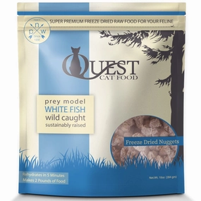'BUNDLE DEAL (Exp Aug 25)': Quest Prey Model White Fish Recipe Grain-Free Freeze-Dried Raw Cat Food 10oz