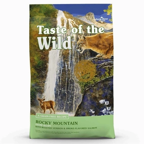 'BUNDLE DEAL/FREE TREAT': Taste Of The Wild Rocky Mountain Roasted Venison & Smoke-Flavored Salmon Grain-Free Dry Cat Food